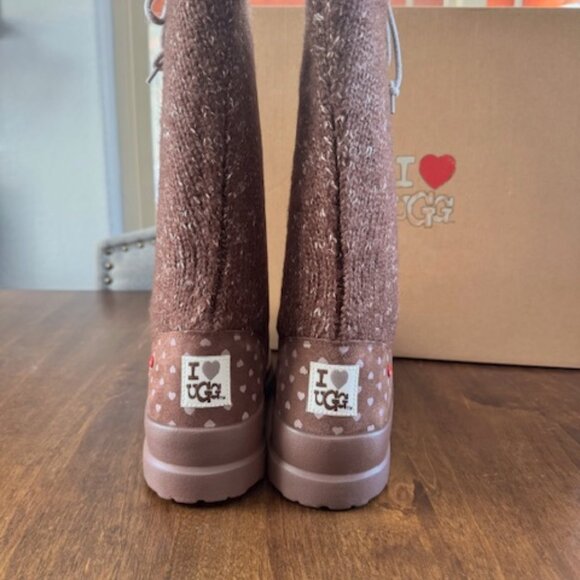 UGG I Heart Knit Slouchy Boots - New with Box - Picture 3 of 6